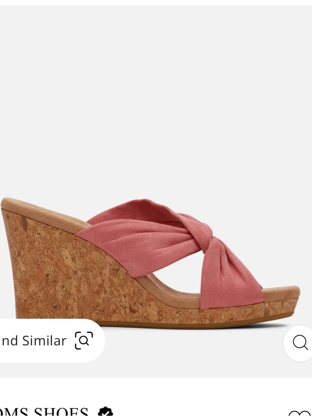Toms Pink Twist Cork Wedge Sandals - Picture 4 of 4